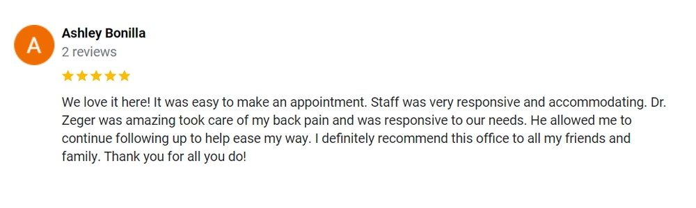 Chiropractic Downtown Los Angeles CA Testimonial