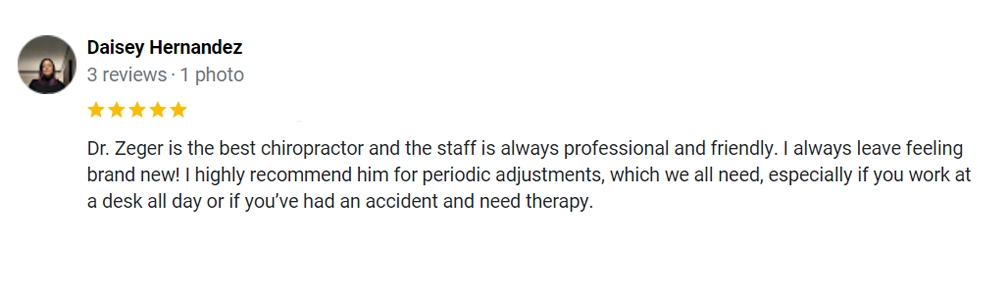 Chiropractic Downtown Los Angeles CA Testimonial